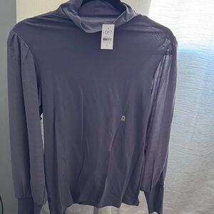 LOFT Dusty Purple Hooded Long Sleeve Top